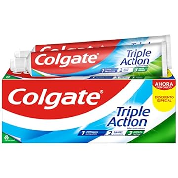 Colgate Triple Action, Dentifricio, Original mint, 2 x 75 ml