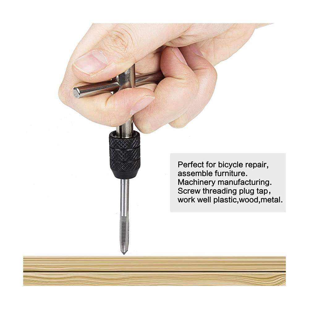 T-Griff Gewindebohrer Set - Ratschen Werkzeug Mit 5 Gewindebohrern Für Heimwerker