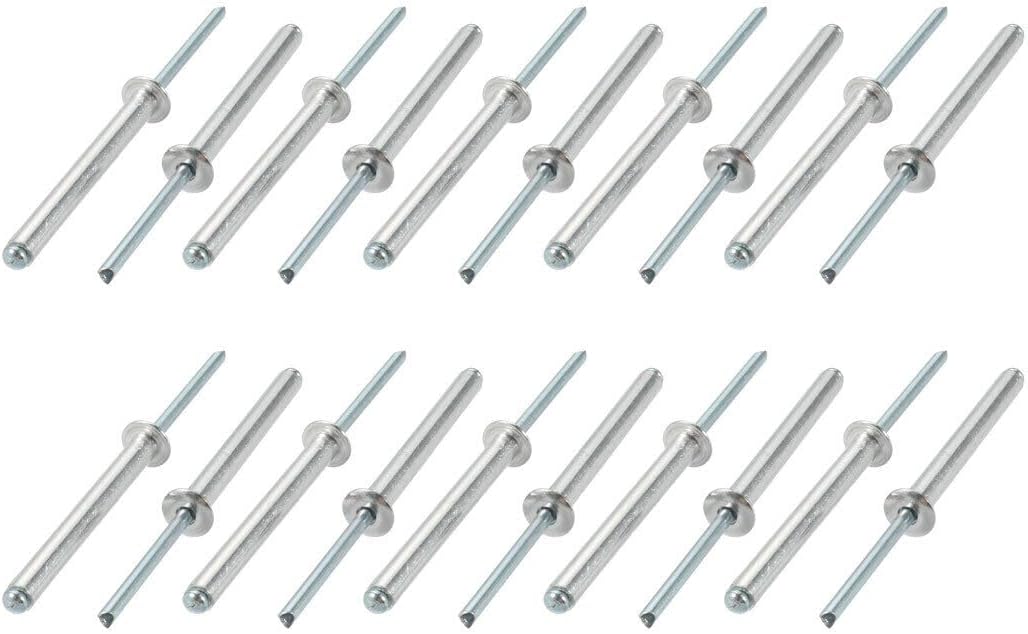 Toolparts And Accessories 20 Pcs 5mm X 45mm Aluminum/Steel Open End Blind Rivets (#CN#130824-06856)