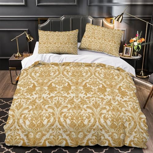 Housse de couette super douce déco dorée pour une chambre cocooning chaleureuse - 2
