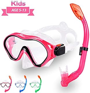 Kids Snorkel Set Dry Top Snorkel Mask with Carrying Bag Kids Youth Junior