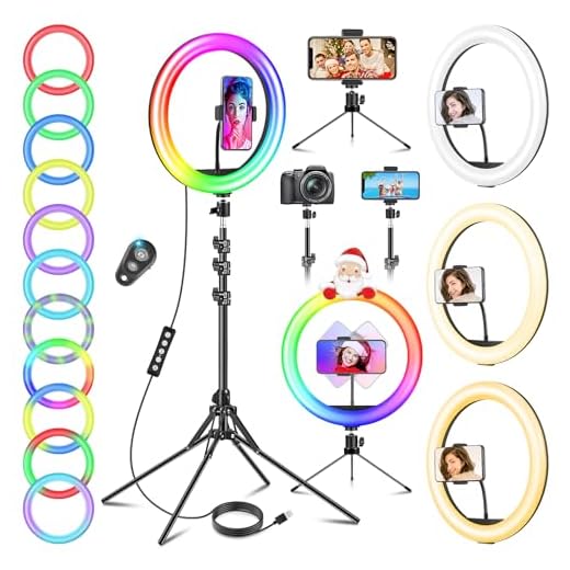 11.5 Zoll Ringlicht mit Stativ Handy, Tisch LED Ring Light