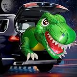 Halloween Trunk Or Treat Car Decorations Kit - Animated 3.8 ft Halloween Dinosaur Inflatable Outdoor Decorations, Blow Up Dinosaur Inflatable for SUV Garage Door Entryway Archway Party Supplies