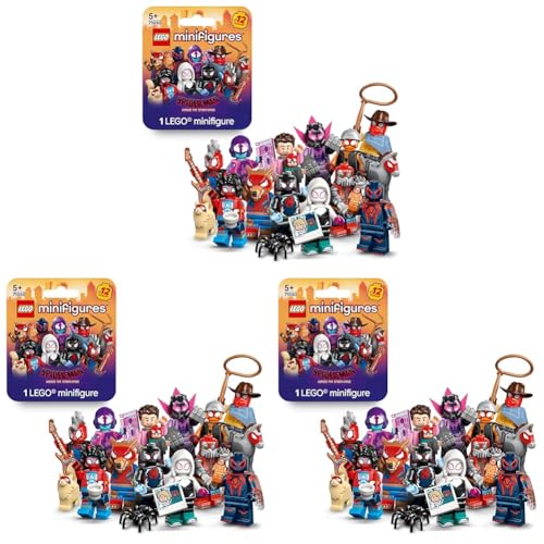 LEGO Minifigures Spider-Man: Across the Spider-Verse Giocattolo - Scatola con 1 di 12 Personaggi da Collezione Casuali con Accessori e Miles Morales - Regalo per Bambini e Bambine da 5 Anni - 71050