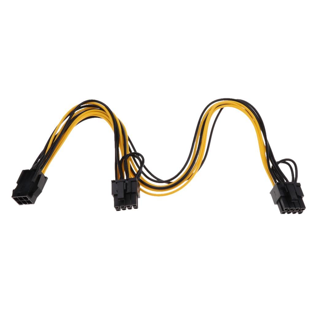 Meri Shopp PCI-E 6-pin to 2X 8-pin(6+2-pin/8-pin) Power Splitter Cable PCIE PCI Express-image-33