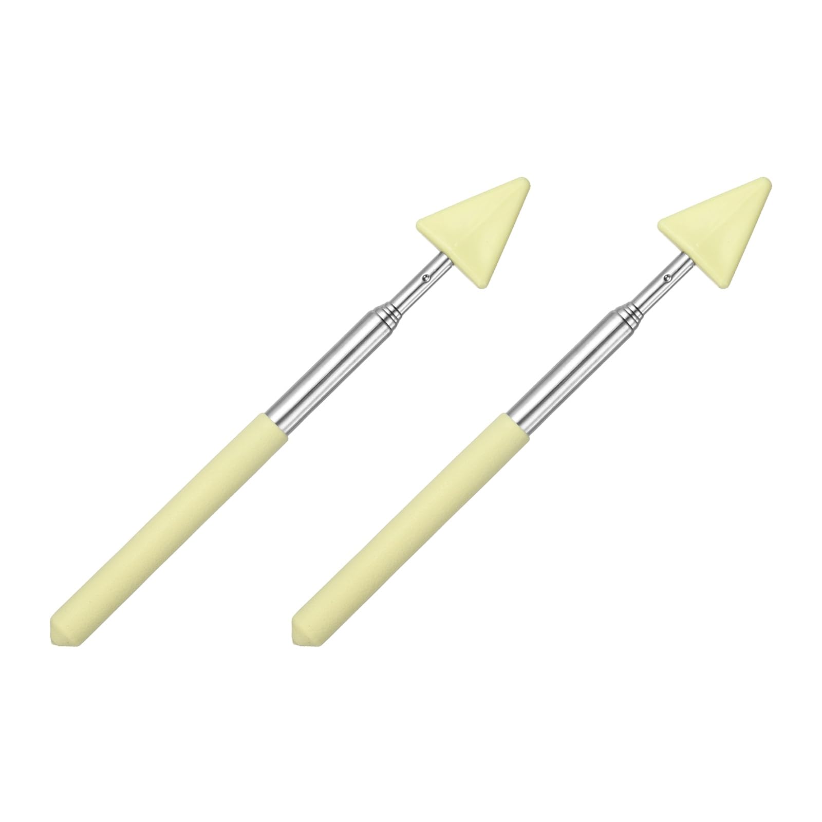 PATIKIL 2 PCS Pointer Finger Stick, Teacher Finger Pointer Stick Retractable Whiteboard Hand Presenters Extendable Telescopic for Classroom Teachers Reading Study Arrow, Yellow