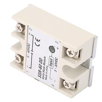 SSR-60DD DC-DC Solid State Relay 60A 3-32VDC to 5-110VDC Solid State Relay Module for Distribution and Control Devices Machine Control