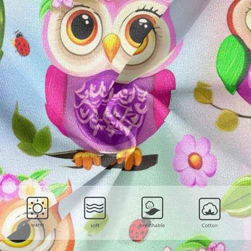 Cute Cartoon Colorful Owls Floral Girl Panties Cute Toddler Underwear Floral Cotton Fun Kids Briefs Undies 2t3