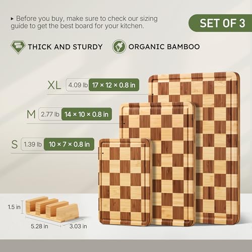 Set de 3 Tablas de Cortar de Bambú Cuadradas miniatura 3