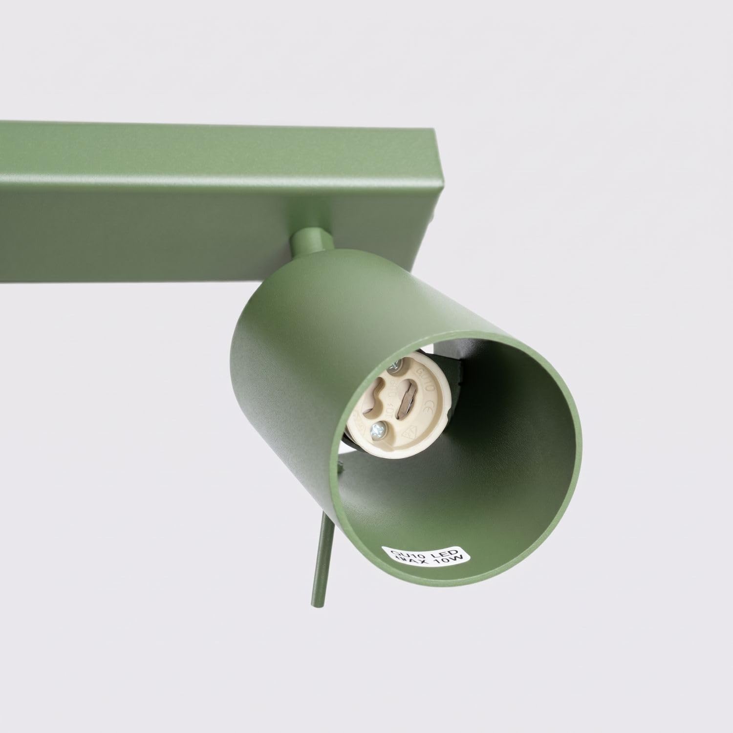 Licht-Erlebnisse Deckenstrahler schwenkbar Stahl Salbei GU10 4-flammig stilvoll gemütlich blendarm Schlafzimmer Flur L:80 cm Deckenlampe Wohnzimmer