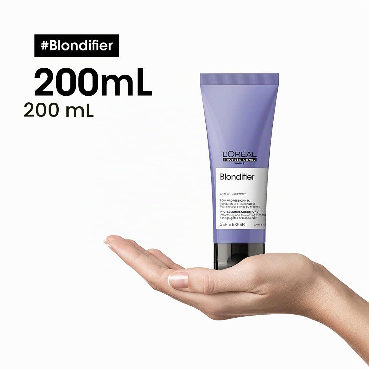 L'Oréal Professionnel Paris | Balsamo professionale per capelli biondi Blondifier Serie Expert, Formula ricostituente e illuminante, 200 ml