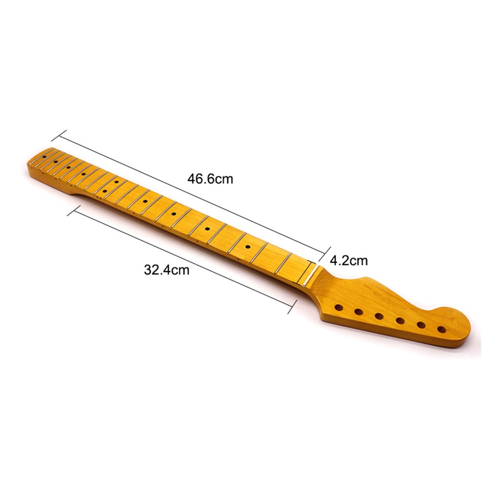 Chitarra elettrica St Neck 6 corde 21 tasti Manico for mancini Manico in legno di acero Leggermente giallo lucido Manico for chitarra modificato fai-da-te