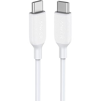 Anker PowerLine III USB-C & USB-C 2.0 ケーブル (0.9m ホワイト) 超高耐久 60W PD対応 MacBook Pro/Air iPad Pro Galaxy 等対応
