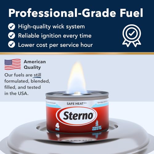 Image of Sterno Safe Heat PowerPad Chafing Fuel, 4-Hour Burn, 24 Pack