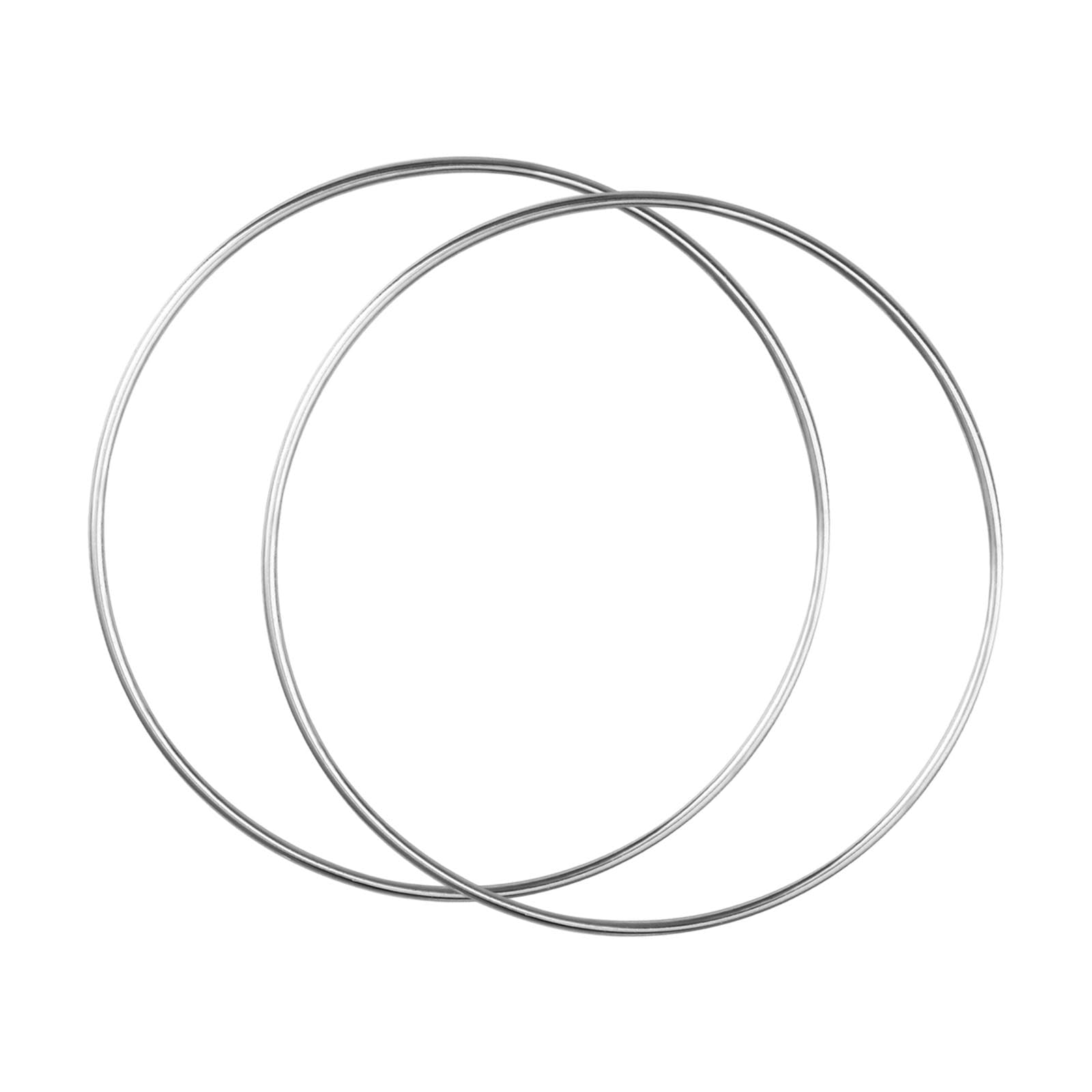 Fenteer 2 Pièces Cerceaux Floraux Métalliques pour Artisanat et Décoration Murale, Diamètre 50 Cm