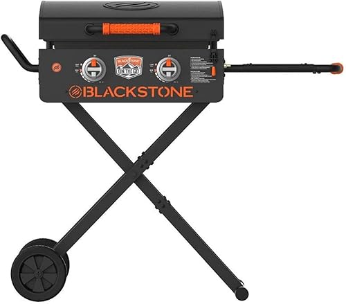 Miniatura 9 de Parrilla Blackstone de 22 pulgadas con capucha y soporte para parrilla, parrilla plegable para exteriores, parrilla de gas portátil de propano,