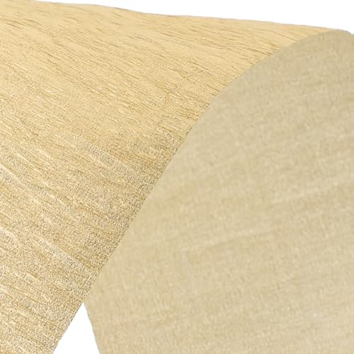 NICROHOME 6 Rolls White Gold Black Crepe Paper 82 Ft Long