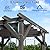 10x12 Ft Outdoor Spruce Wooden Gazebo Pergola with Canopy and Installation Kit, Premium Support Structure, Wind and Snow Resistant, Modern Outdoor Extendable Gazebo for Porches, Vines and Decks
