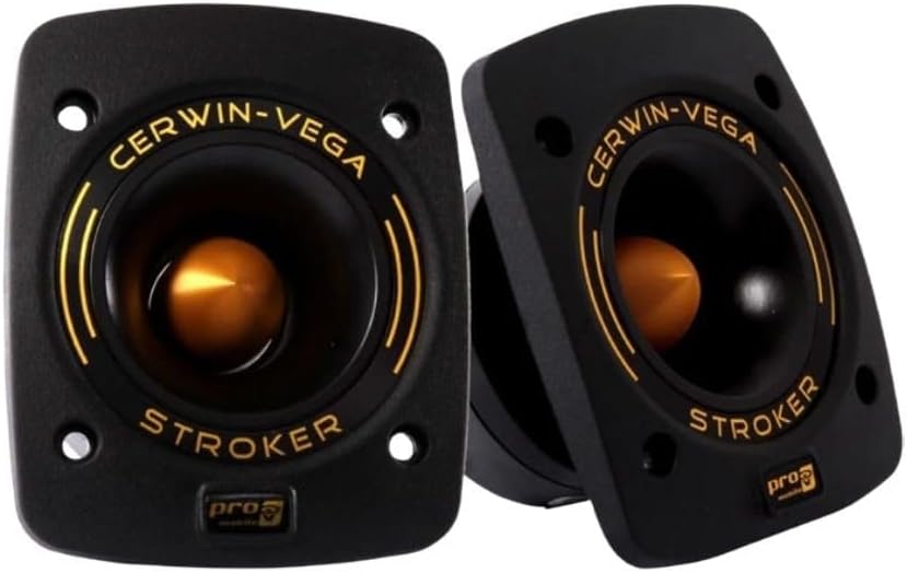 Cerwin Vega CVMPCL1.0T 1" 200W Max / 100W RMS Flush Mount Stroker Pro Series Tweeters, Black