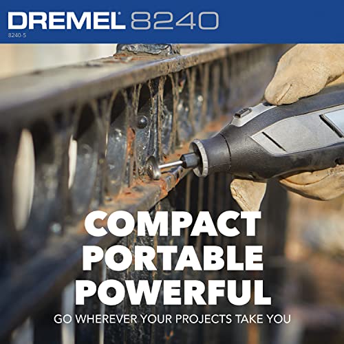 Dremel 8240 12V Cordless Rotary Tool Kit With Variable Speed And Comfort Grip - Includes 2Ah Battery Pack, Charger, 5 Accessories & Wrench, Tool Fabric Carry Bag, And Instruction Manual #TOP5