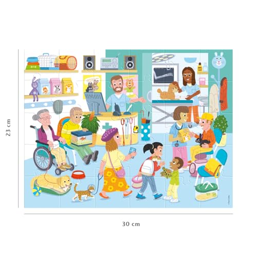 Puzzle 30 pièces : Dans la clinique vétérinaire Ravensburger Nathan - vue 7