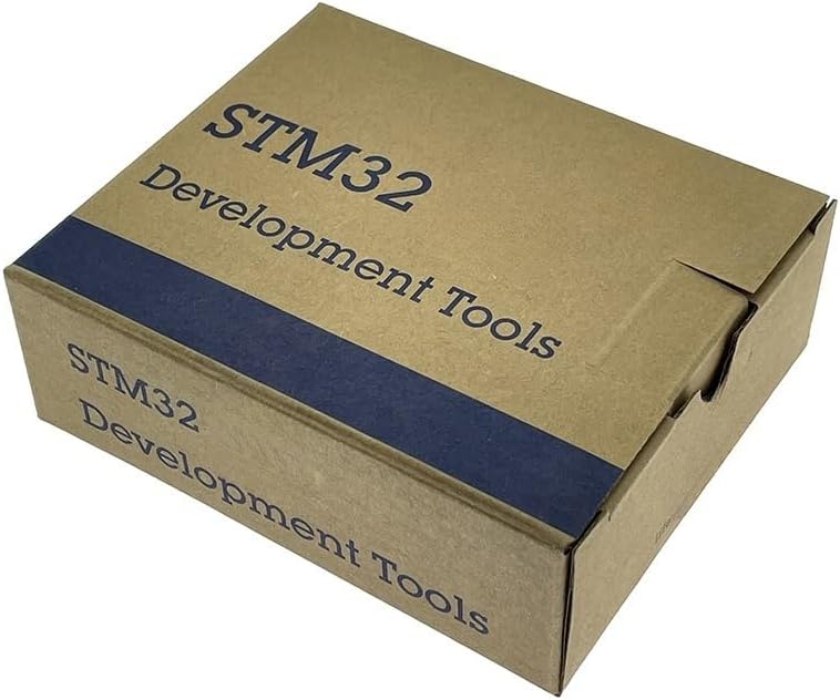 Cardboard box labeled 'STM32 Development Tools'.