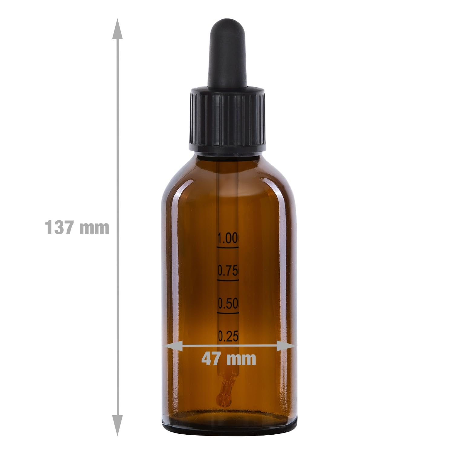 Oputec 68 x 100 ml Braunglas Pipettenflaschen mit Glaspipette & Skala – Großpackung Apothekerflaschen für Flüssigkeiten, Aromen & Essenzen – Tropfflaschen Set inkl. Pipettenmontur