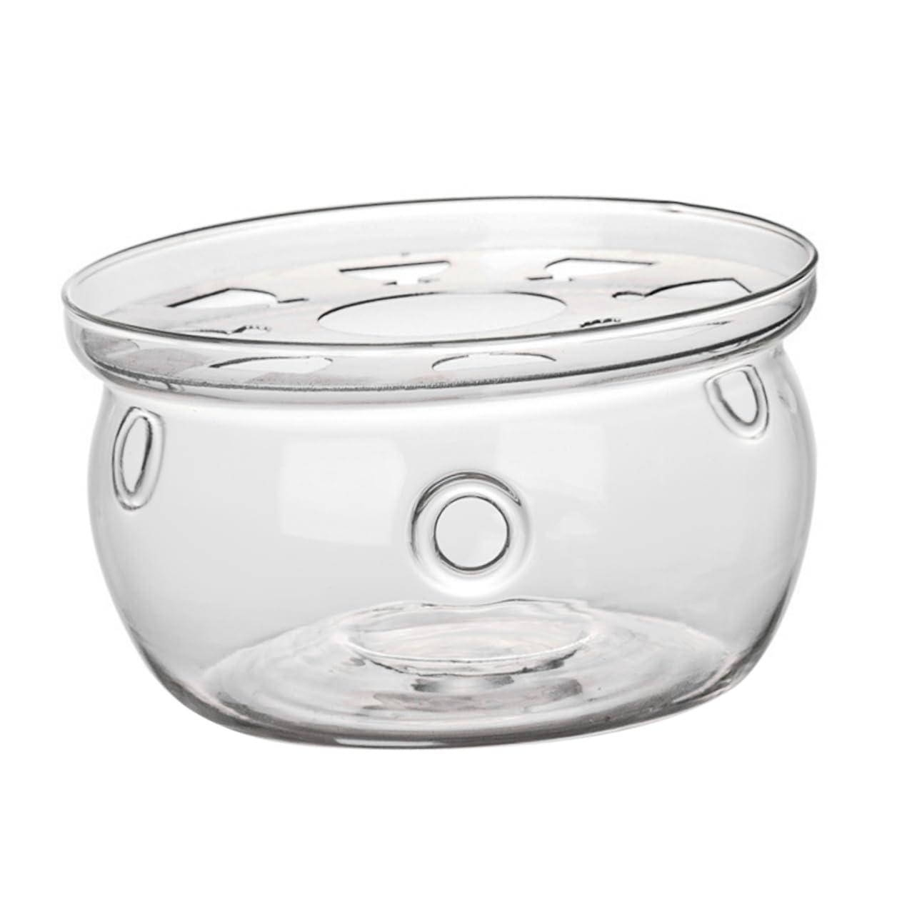 GRIRIW Insulated Base Tea Set Glass Teapot Warmer Safe Heat-Resistant Tea Heating Base