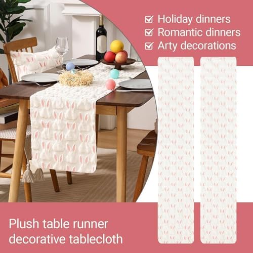 Chemin de table lapin doux pour vos repas de Pâques romantiques - 7