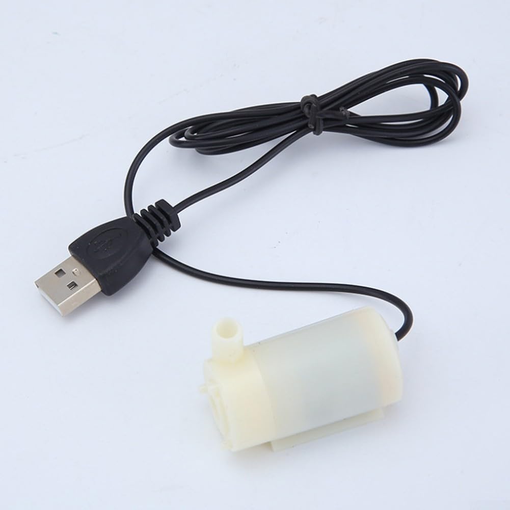 USB Powered Submersible Pump, for MINI Submersible Water Pump Fish Tanks Aquarium, for MINI Water Pump, 5V DC for Aquarium (White)