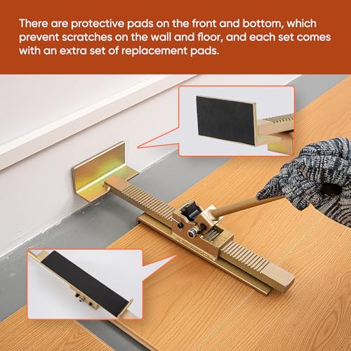 Flooring Jacks 2PCS with Scratch-Resistant Felt Pads, Hardwood Floor Jack, Laminate & Vinyl Plank Flooring Tool, Floor Gap Fixer for Wood Floors, Deck Board Straightening, Protect Floor from Scratches by DiffCar - Image 4