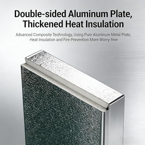 Panel protector térmico de aluminio autoadhesivo ignífugo 60x100cm 7