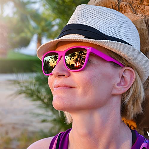 Matcheck 8/16 Pack Neon Colors Sunglasses Wholesale Bulk Party Favors Retro Classic Glasses Birthday Pool Unisex Adult3