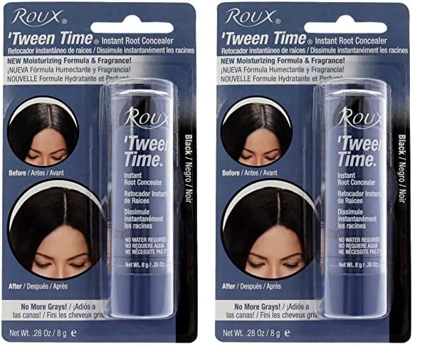 Instant Root Concealer by Roux, Black Hair Color, Temporary Touchup Stick, Pack of 1 (Pack of 2)