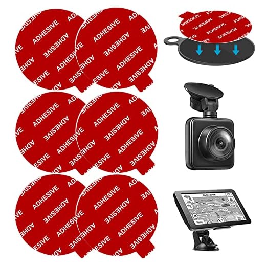 Sticky Adhesive Replacement for Windshield Camera Holder, AZXYI 6pcs 2.76''(70mm) VHB Circle Double-Sided Adhesive Tapes for Dashboard Suction Cup Mount, Mounting Disk Pads, Dash Cam/GPS/Sucker Holder