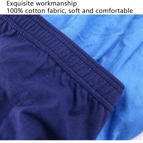50-140kg 5PCS Cotton Middle-Aged Elderly Men's Loose Plus Size Briefs High Waist Underwear Panties Shorts Underpants4