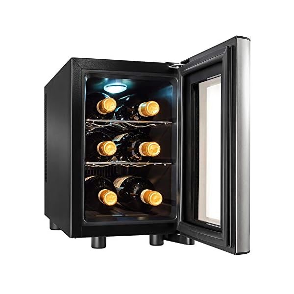 Wine Enthusiast 6Bottle Countertop Wine Cooler Mini Fridge