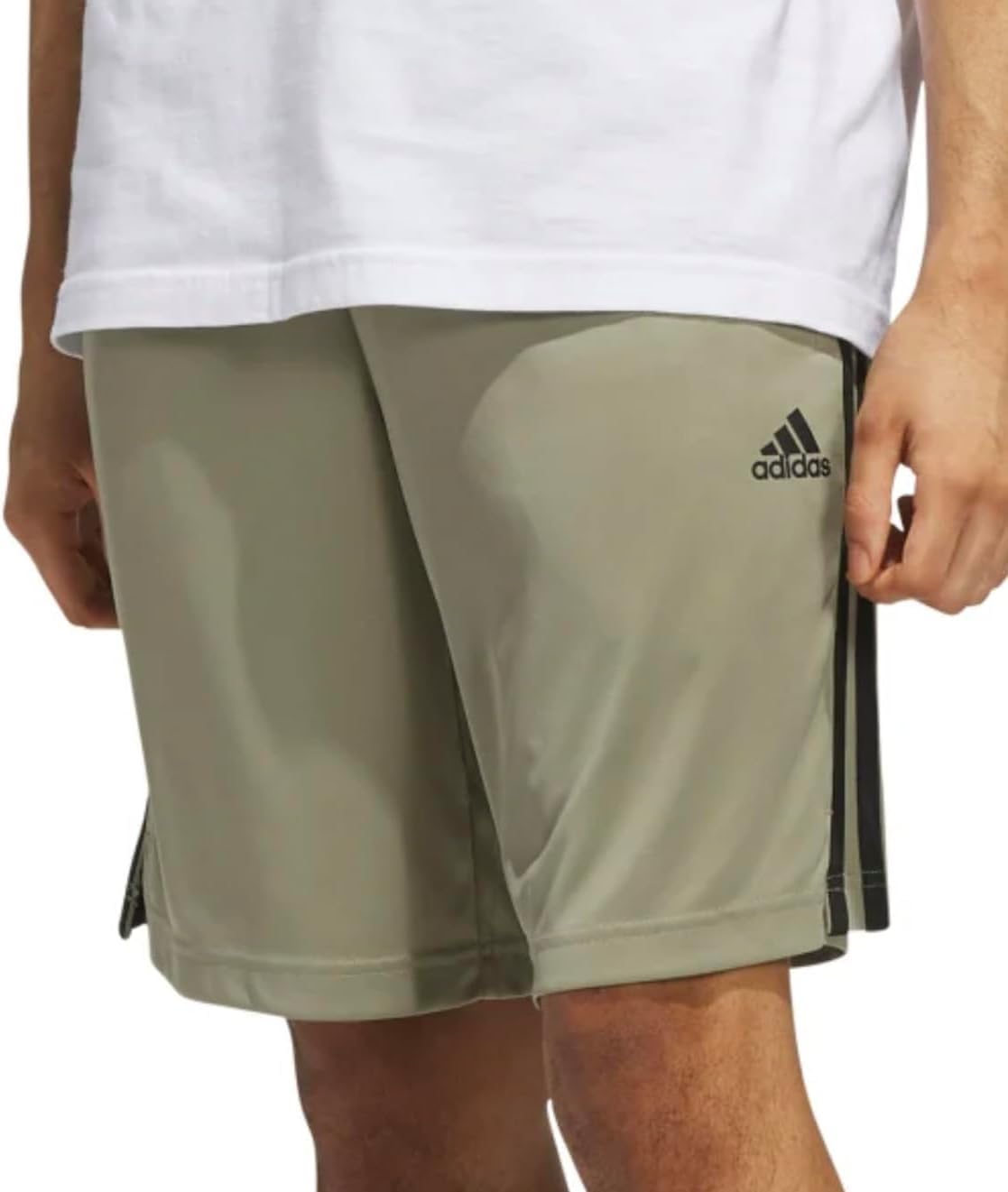 adidas Mens 3S PES Athletic Shorts Training Casual Bottoms Casual Moisture Wicking - Grey