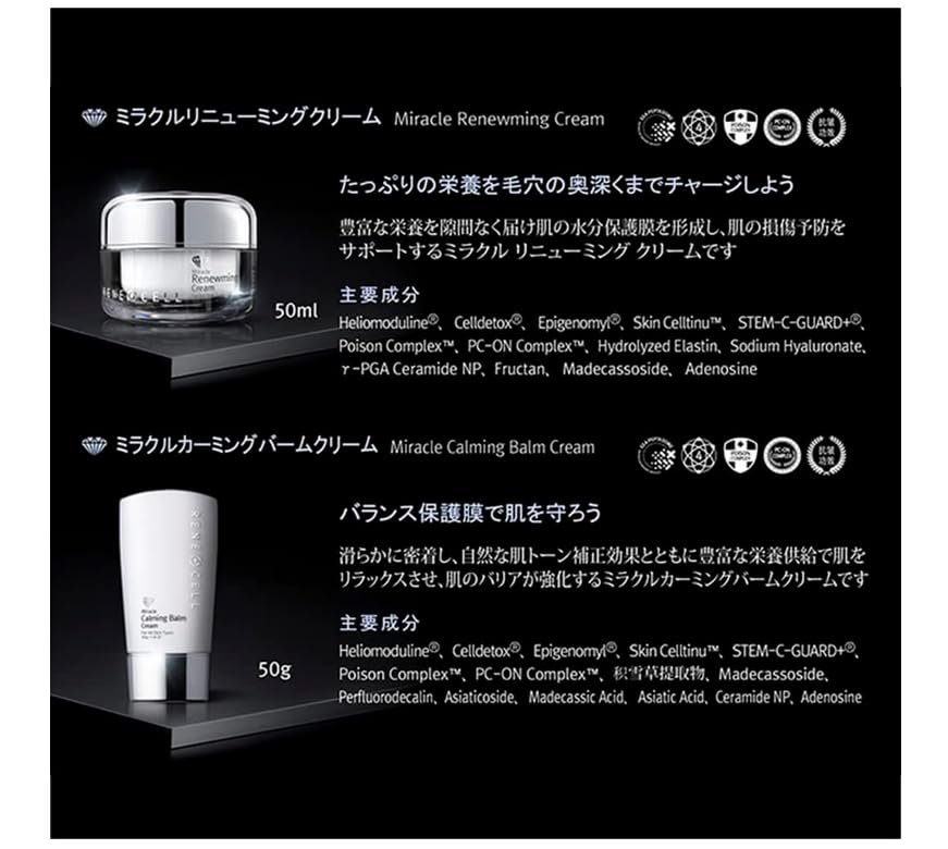 Amazon.co.jp: [RENE CELL ] ルネセル ミラクル ダイヤモンド 4点