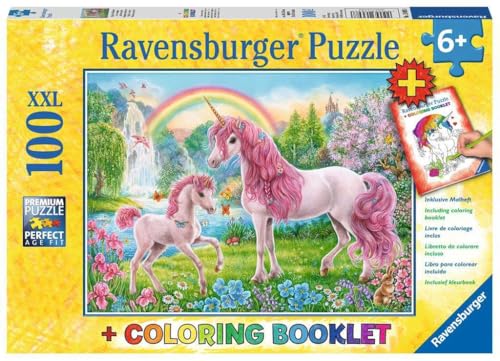 Ravensburger Magical Unicorns Rompecabezas XXL de 100 piezas para niños – 13698, piezas únicas, superficie antirreflejo, certificado FSC, ecológico, ideal para edades de 6 a 12 años miniatura 1