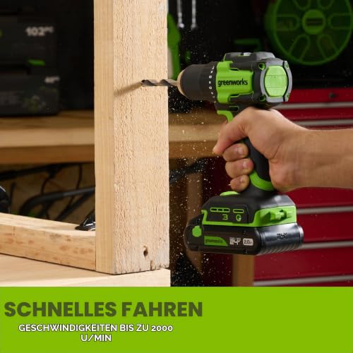 Greenworks Neues 45Nm Bohrschrauber Set mit 2ah USB Akkus und 30W Ladegerät – Ansicht 5