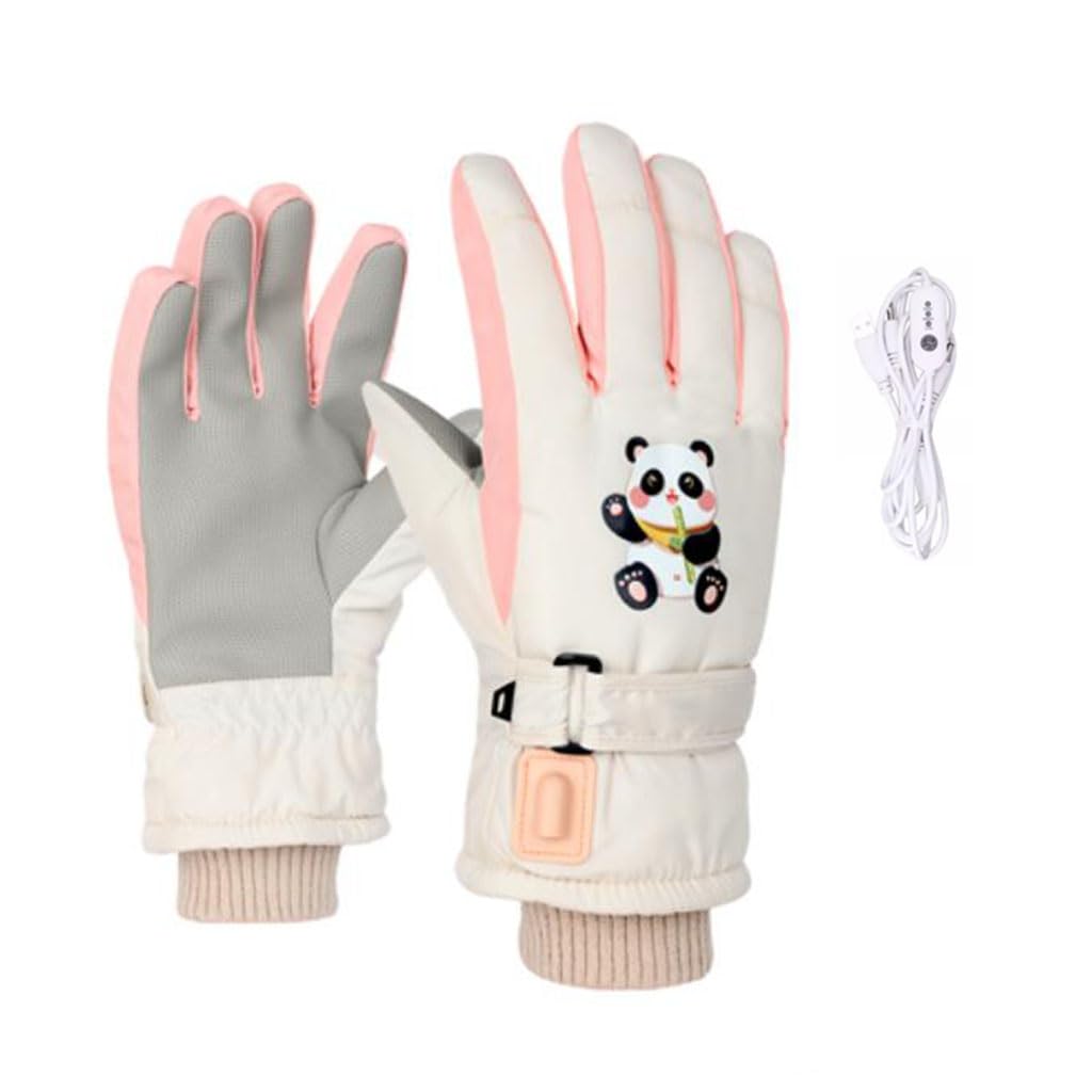 Guanti Donna Riscaldanti Gants Chauffants Rechargeables | Pour Ski, Randonnée, Travail Extérieur | Température 40-55°C, Taille L Gants Sports Hiver