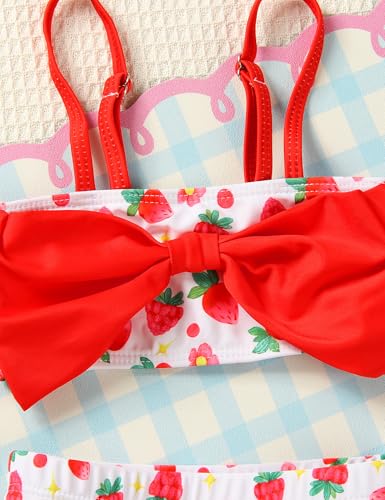 puseky Toddler Girls Swimsuit 2 Piece Kids Bathing Suit Bowknot Tankini with Shorts Beach Bikini Summer Swimwear 12M-5T4
