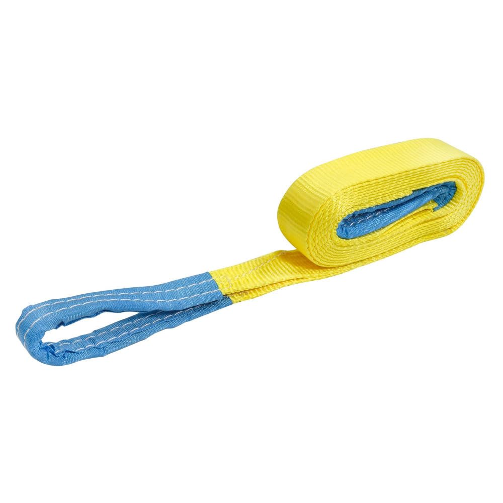 Autobest Sangle de Traction 6 tonnes - 5m x 50mm - Sangle de remorquage - légère - Extensible - Sangle de Traction 4x4-2 Boucles