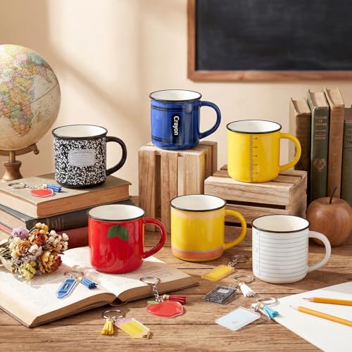 Hushee 12 Pcs Christmas Teacher Mug and Keychain Gift Set, Stationery by Hushee - Used condition - Image 8