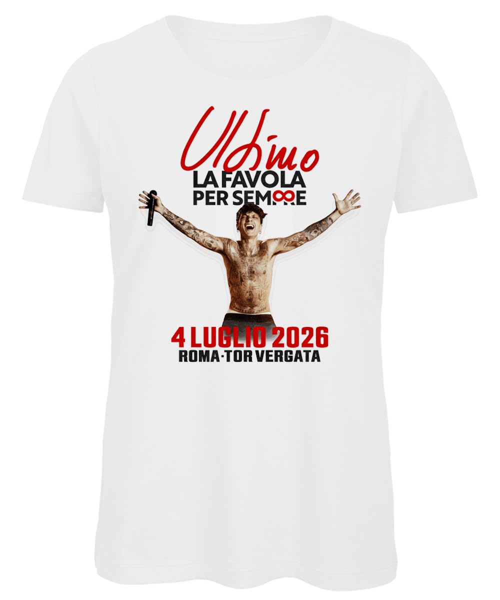 Tshirt Maglia Maglietta Cotone Donna Casual Girocollo Cantante Niccolò Veri Fans Tour Merch 2026