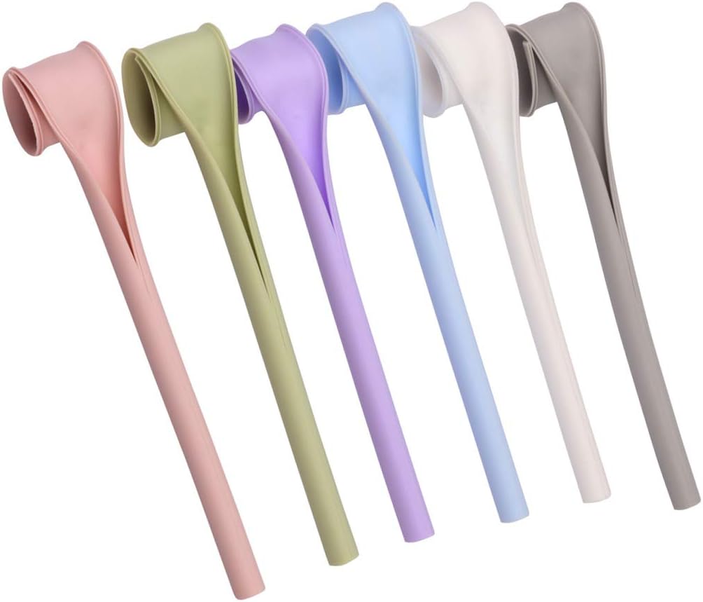 6Pcs Silicone Straws Reusable Detachable Soft Drinking Snap Drinking Straw Openable Openable Snap Straw for Cups Bottles