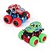 Price comparison product image YuWei Smart Kids Pull Back Toy Car 360-degree Rotating Inertial Friction off-road Vehicle, Suitable for Birthday Gifts for Boys and Girls 3-8 Years Old(Red+Green)