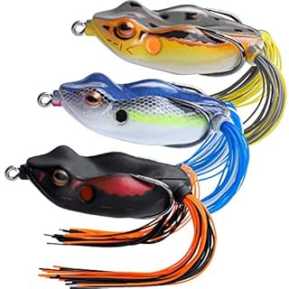 TRUSCEND Topwater Frog Fishing Lures with Silicone Leg Japan Design Weedless Soft Plastic Frogs Baits for Bass Musky Trout Artificial Lifelike Lures for Freshwater Saltwater Fishing Gear Gifts for Men