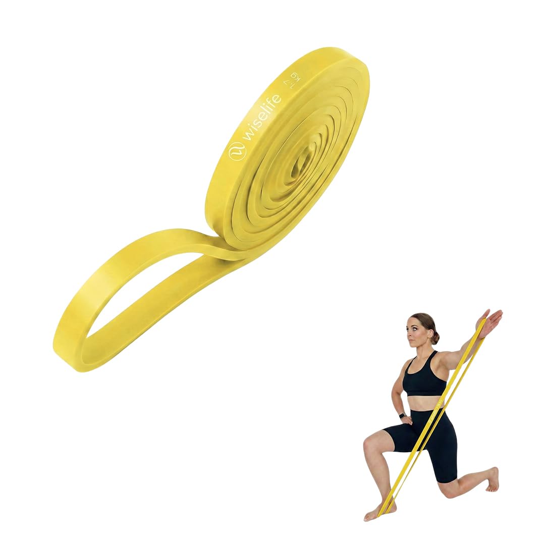 Wiselife Fabric Resistance Power Band, Pull Up Bands, Pull Up Assistance Bands, Workout Bands, Exercise Bands, Resistance Bands For Legs, Working Out, Muscle Training, Pull Up Assist Upto 7Kg(Yellow)